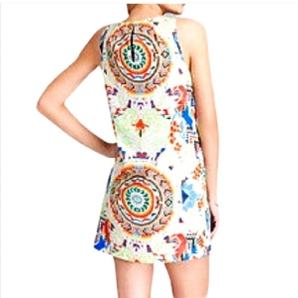 MARA HOFFMAN Jungle trip colorful geometric dress sz M retro multicolored party - Picture 11 of 16